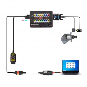 Тестова платформа GODIAG GT100 PLUS GPT ENET DOIP 24V-12V  OBD II Break Out Box ECU
