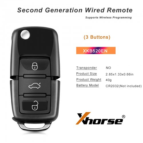 vvdi Универсално дистанционно, 3 бутона, XKB520EN
